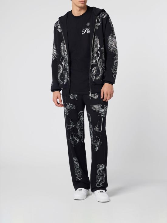 26SS 필립 플레인 후드 티셔츠 SAFCMJB3939PTE180N 02 Black - PHILIPP PLEIN