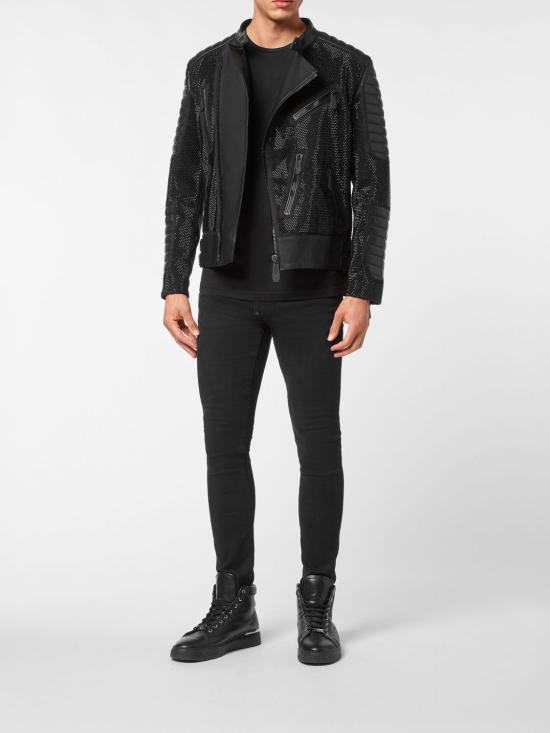 26SS 필립 플레인 바이커 자켓 FABCMLB1573PLE010N 02 Black - PHILIPP PLEIN