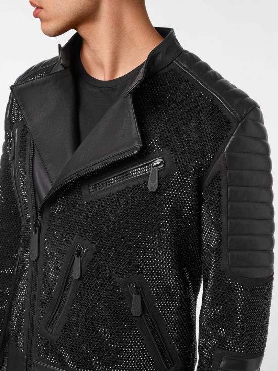 26SS 필립 플레인 바이커 자켓 FABCMLB1573PLE010N 02 Black - PHILIPP PLEIN