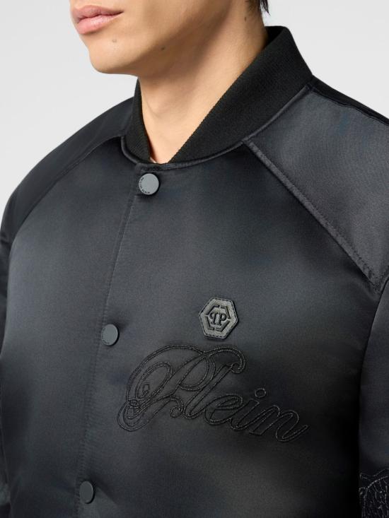 26SS 필립 플레인 봄버 자켓 SAFCMRB2872PTE003N 0202 Black - PHILIPP PLEIN
