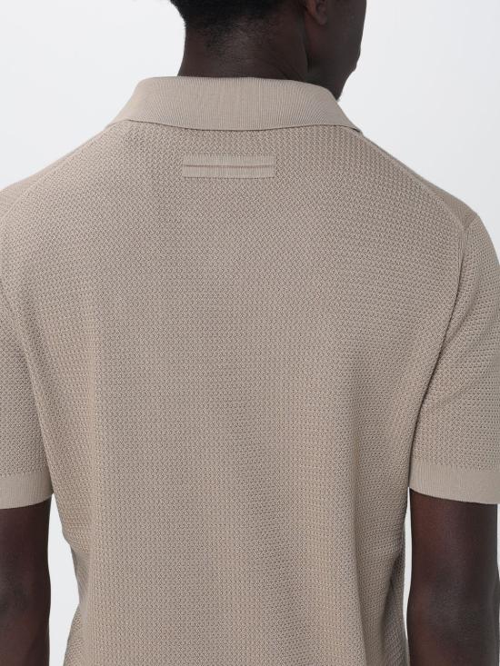 26SS 에르메네질도제냐 폴로 티셔츠 C31UHC26A3 N02 Beige - ERMENEGILDO ZEGNA