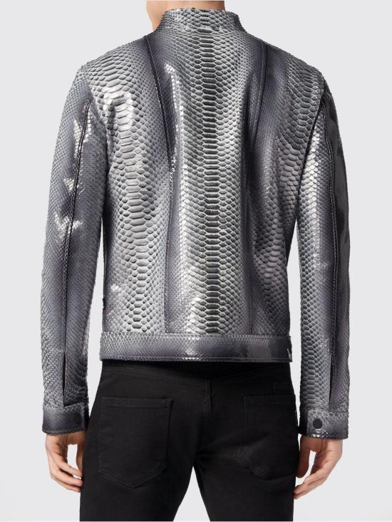 26SS 필립 플레인 가죽 자켓 SACCMLB1612PLE029P 70 Silver - PHILIPP PLEIN