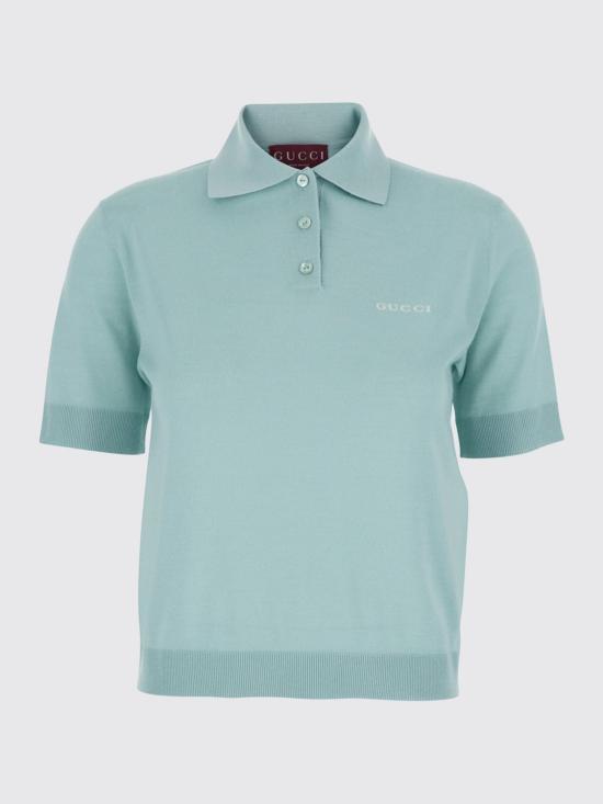 26SS 구찌 폴로 티셔츠 851969XKEWD 3910 Gnawed Blue - GUCCI