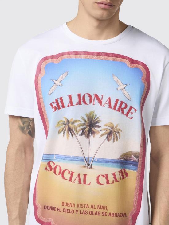 26SS 빌리어네어 반팔 티셔츠 IAFCMTK9082BKN003N 01 White - BILLIONAIRE