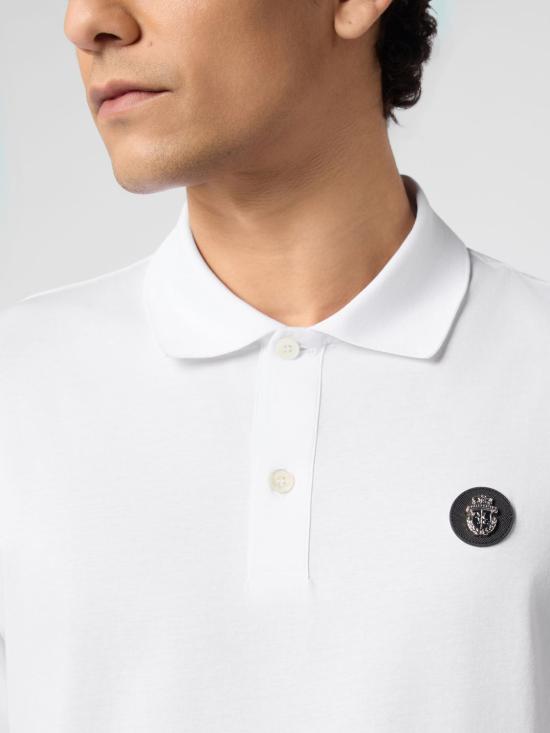 26SS 빌리어네어 폴로 티셔츠 BAFCMTK8951BTE014N 01 White - BILLIONAIRE