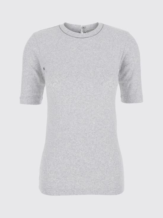 26SS 브루넬로 쿠치넬리 코튼 티셔츠 M0TC8BJ310 C8003 Grey - BRUNELLO CUCINELLI