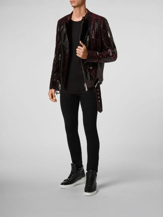 26SS 필립 플레인 바이커 자켓 F20CMLB1193PLE029P 13 Red - PHILIPP PLEIN