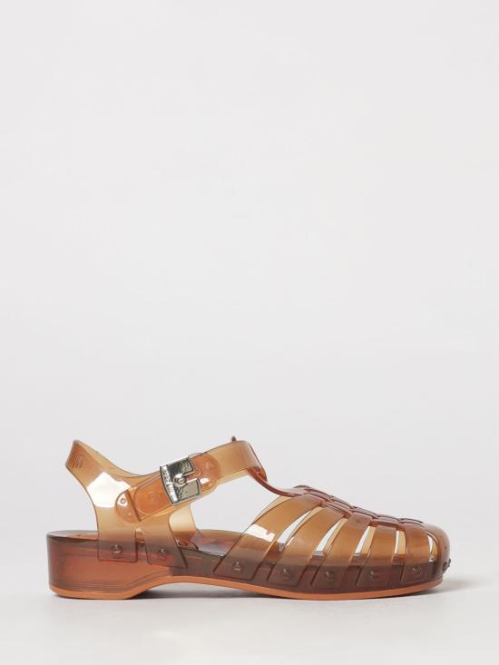 26SS Melissa X Scholl 샌들 37839BU839 CLEAR BROWN Leather