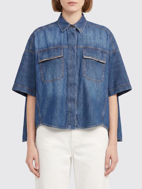 26SS 브루넬로 쿠치넬리 데님 셔츠 MH192RB506 C9562 Blue