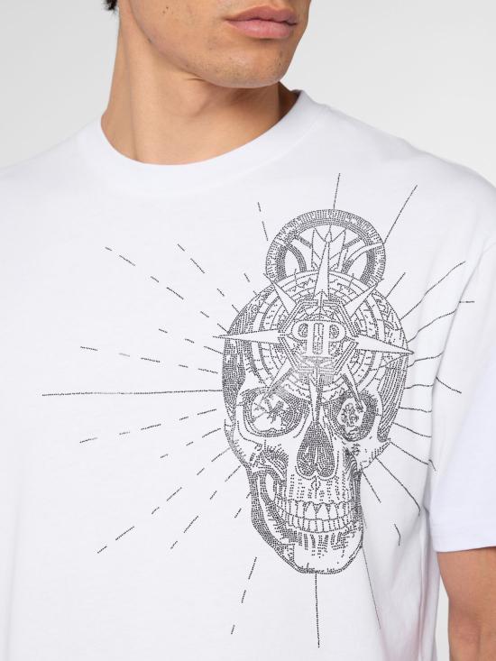 26SS 필립 플레인 반팔 티셔츠 SAFCMTK8864PJY002N 01 White - PHILIPP PLEIN