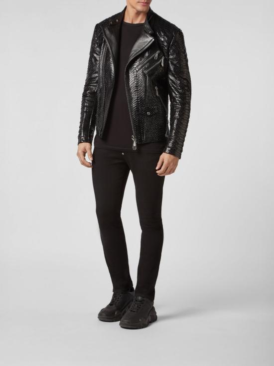 26SS 필립 플레인 바이커 자켓 P19CMLB0914PLE029P 02 Black - PHILIPP PLEIN