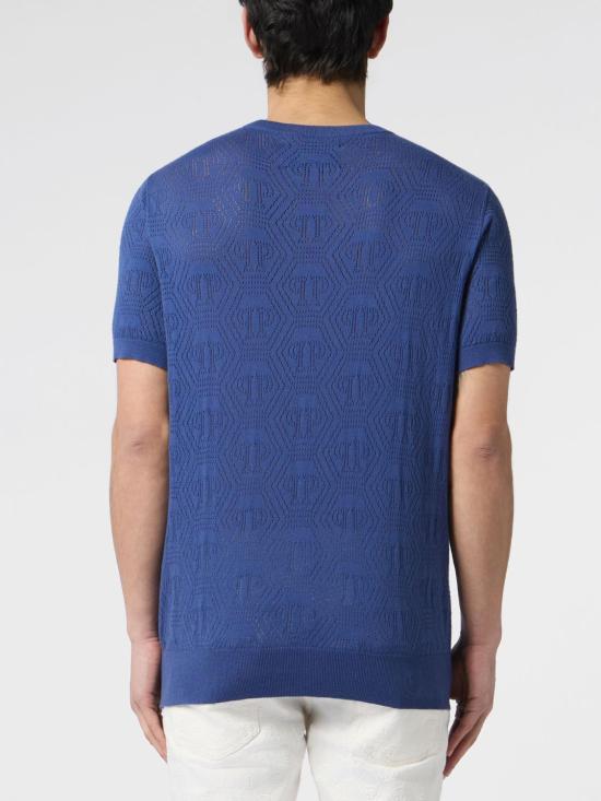 26SS 필립 플레인 스웨터 PAFCMKK0325PTE004N 24 Blue - PHILIPP PLEIN