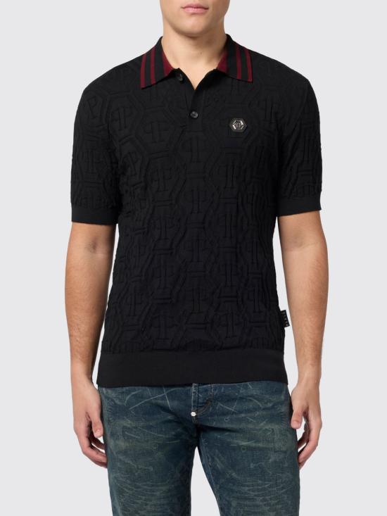 26SS 필립 플레인 폴로 티셔츠 SAFCMKK0322PKN002N 02 Black