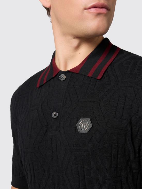 26SS 필립 플레인 폴로 티셔츠 SAFCMKK0322PKN002N 02 Black - PHILIPP PLEIN