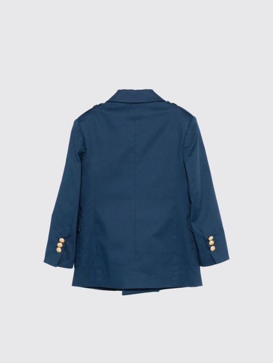 26SS [키즈] 발망 캐주얼 자켓 BY2P64G0197 620 Blue - BALMAIN