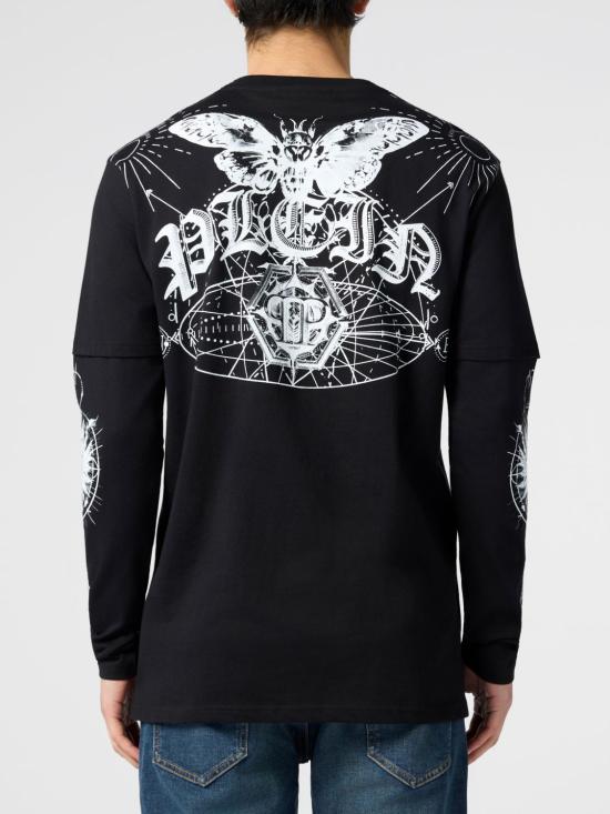 26SS 필립 플레인 긴팔 티셔츠 SAFCMTK8859PJY002N 02 Black - PHILIPP PLEIN