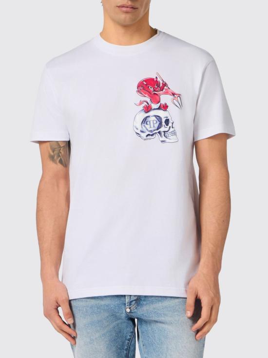 26SS 필립 플레인 반팔 티셔츠 SAFCMTK8637PJY002N 01 White