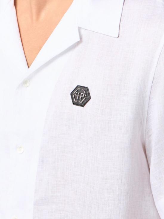 26SS 필립 플레인 반팔 셔츠 SAFCMRP2584PTE003N 01OF White - PHILIPP PLEIN