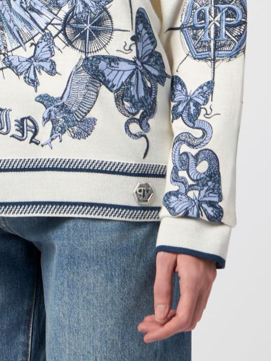 26SS 필립 플레인 스웨터 SAFCWKO0661PKN002N 07 Turquoise - PHILIPP PLEIN
