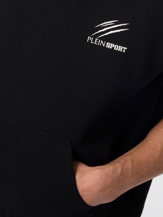 26SS 플레인스포츠 후드 티셔츠 SAFCMJC0116STE003N 02 Black - PLEIN SPORT