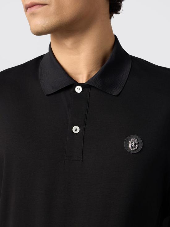 26SS 빌리어네어 폴로 티셔츠 BAFCMTK8951BTE014N 02 Black - BILLIONAIRE