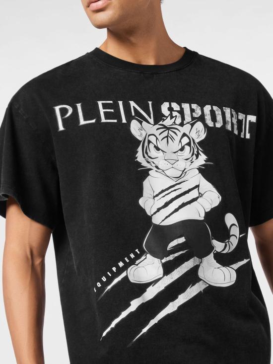 26SS 플레인스포츠 반팔 티셔츠 AAECMTK8771STE003N 02 Black - PLEIN SPORT