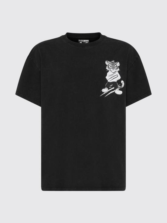 26SS 플레인스포츠 반팔 티셔츠 AAECMTK8770STE003N 02 Black - PLEIN SPORT