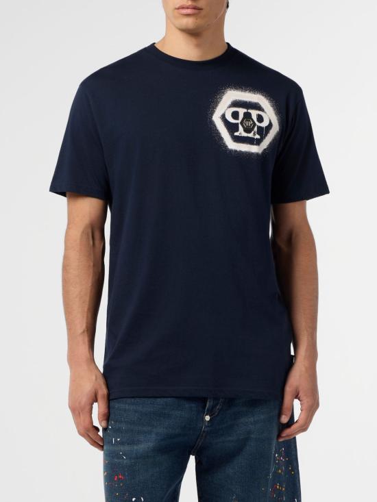 26SS 필립 플레인 반팔 티셔츠 SAFCMTK8890PJY002N 24 Navy