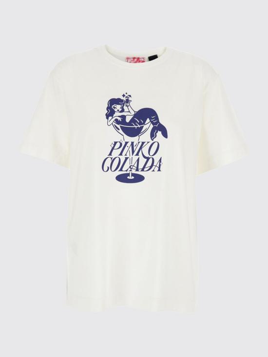 26SS 핑코 반팔 티셔츠 105526A33N ZE1 White - PINKO