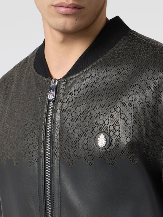 26SS 빌리어네어 가죽 자켓 IAFCMLB2060BLE011N 02 Black - BILLIONAIRE