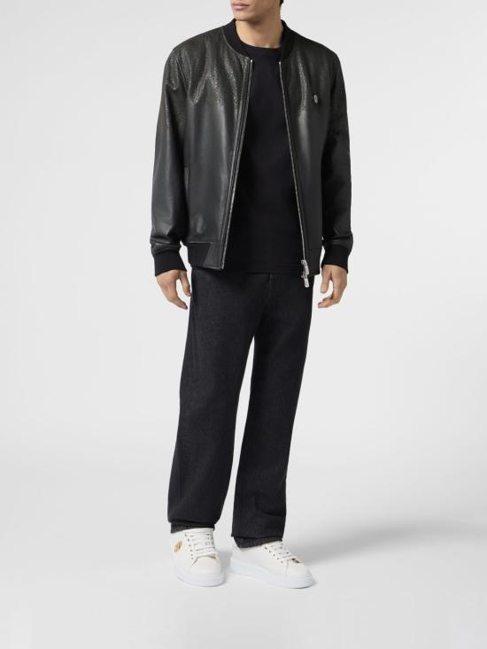 26SS 빌리어네어 가죽 자켓 IAFCMLB2060BLE011N 02 Black - BILLIONAIRE