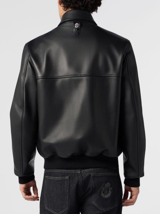 26SS 빌리어네어 가죽 자켓 BAFCMLB2039BLE037C 02 Black - BILLIONAIRE