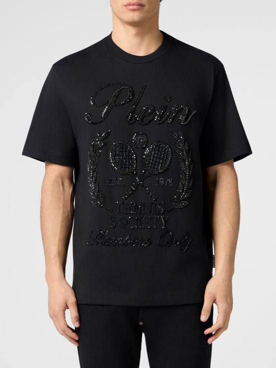 26SS 필립 플레인 반팔 티셔츠 PAFCMTK9024PJY002N 0202 Black