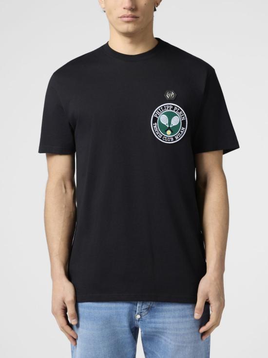 26SS 필립 플레인 반팔 티셔츠 PAFCMTK9037PJY002N 02 Black