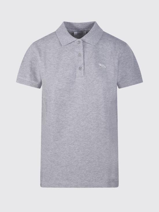 26SS 메종키츠네 베이비 폭스 레귤러 폴로 티셔츠 MW00202KP0001 H120 Grey - MAISON KITSUNE