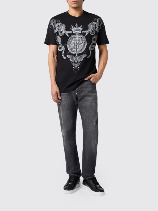 26SS 필립 플레인 반팔 티셔츠 SAFCMTK8822PJY002N 02 Black - PHILIPP PLEIN