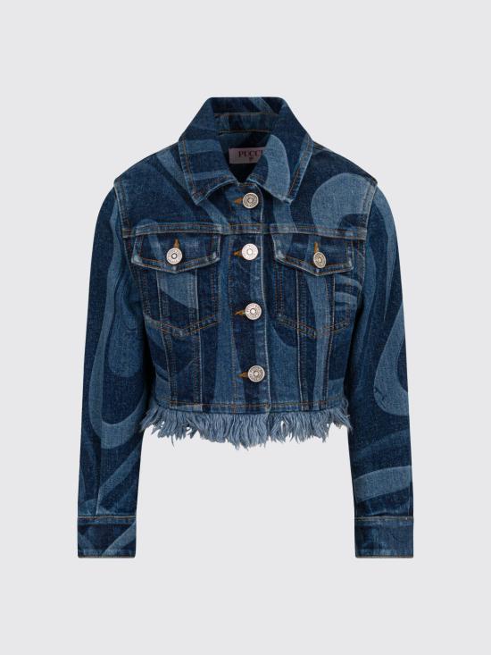 26SS [키즈] 푸찌 데님 자켓 PY2A37L0384 620 Blue