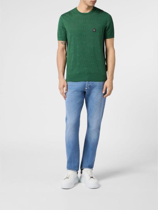 26SS 필립 플레인 스웨터 PAFCMKK0325PTE004N 05 Green - PHILIPP PLEIN