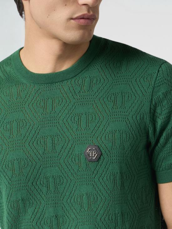 26SS 필립 플레인 스웨터 PAFCMKK0325PTE004N 05 Green - PHILIPP PLEIN