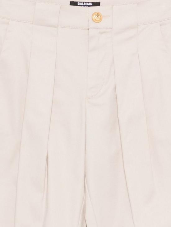 26SS [키즈] 발망 스트레이트 팬츠 BY6R20G0197 107 Beige - BALMAIN