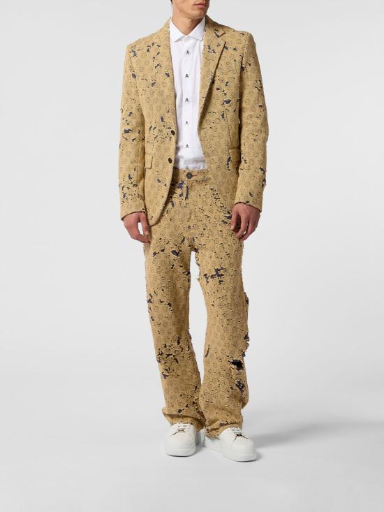 26SS 필립 플레인 스트레이트 팬츠 SAFCMDT4278PDE004N 06 Beige - PHILIPP PLEIN