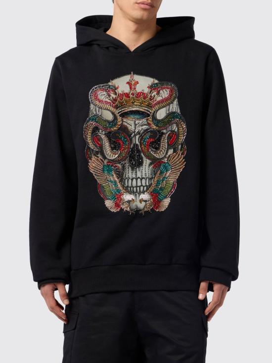 26SS 필립 플레인 후드 티셔츠 SAFCMJB3933PTE180N 02 Black