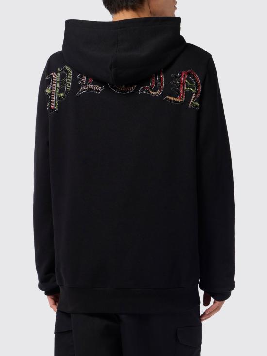26SS 필립 플레인 후드 티셔츠 SAFCMJB3933PTE180N 02 Black - PHILIPP PLEIN