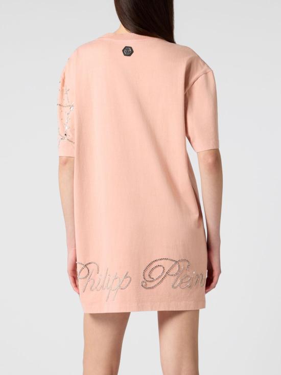 26SS 필립 플레인 롱 원피스 SAFCWTG0682PJY002N 03 Fuchsia - PHILIPP PLEIN