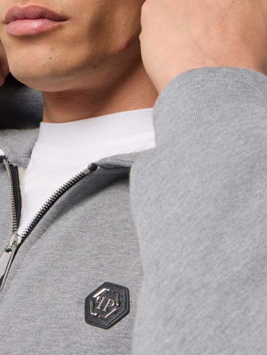 26SS 필립 플레인 후드 티셔츠 SAFCMJB3928PTE180N 10 Grey - PHILIPP PLEIN