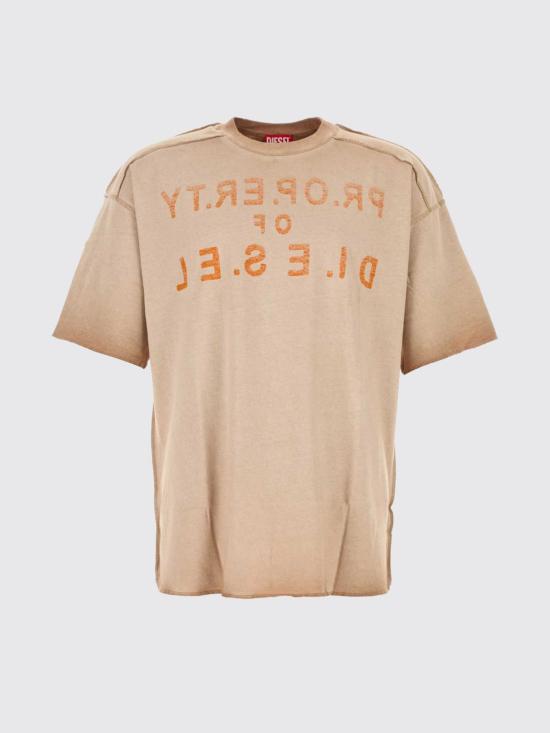 26SS 디젤 반팔 티셔츠 A202260QMBT 7AW Beige - DIESEL