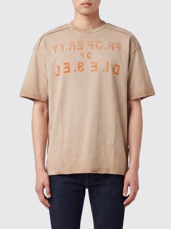 26SS 디젤 반팔 티셔츠 A202260QMBT 7AW Beige