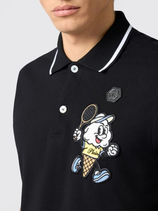 26SS 필립 플레인 폴로 티셔츠 PAFCMTK9017PTE179N 02 Black - PHILIPP PLEIN