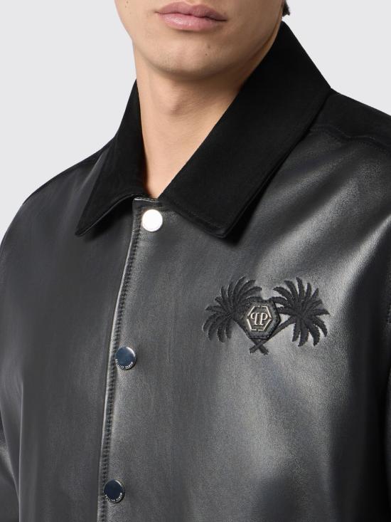 26SS 필립 플레인 가죽 자켓 PAFCMLB2047PLE022N 02 Black - PHILIPP PLEIN