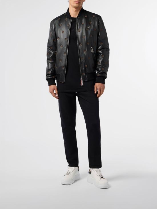 26SS 필립 플레인 가죽 자켓 SAFCMLB2016PLE005N 02 Black - PHILIPP PLEIN